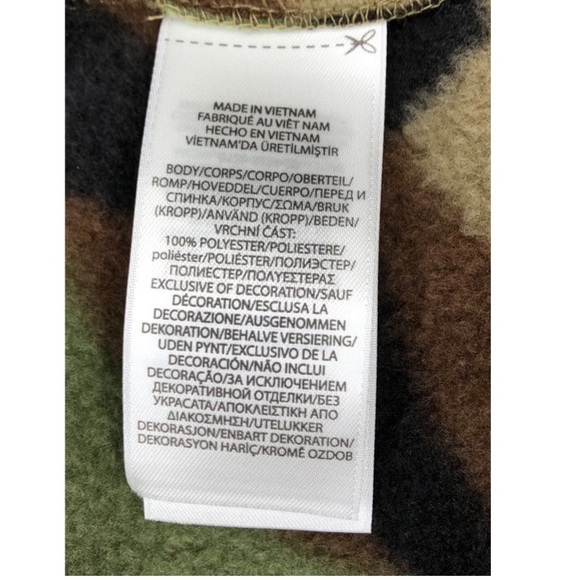 Polo Ralph Lauren Camo Fleece Quarter Zip Pullover Sz S - Picture 6 of 8